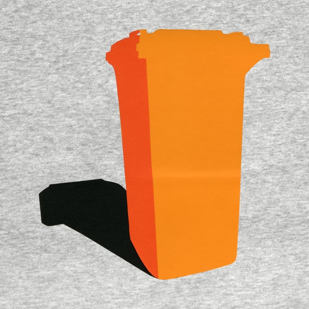 Orange Garbage Bin by Rosi Feist